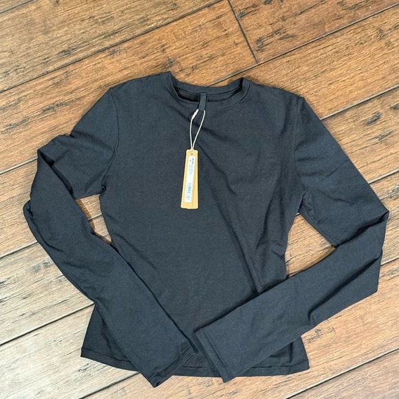 SKIMS Tops - SKIMS cotton jersey Black Long Sleeve Top size S